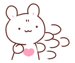 Move!marshmallow rabbit sticker #12399366