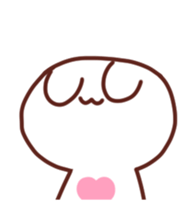 Move!marshmallow rabbit sticker #12399367