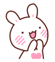 Move!marshmallow rabbit sticker #12399369