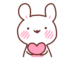 Move!marshmallow rabbit sticker #12399372