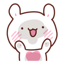 Move!marshmallow rabbit sticker #12399376