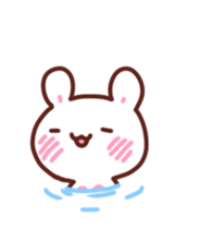 Move!marshmallow rabbit sticker #12399377