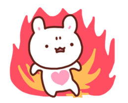 Move!marshmallow rabbit sticker #12399380