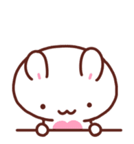 Move!marshmallow rabbit sticker #12399381