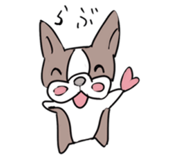 pooh dogs Sticker Bostonterrier sticker #12399529