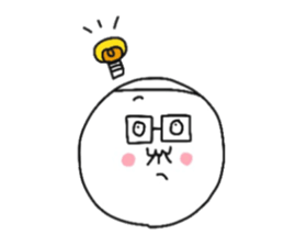 Ozin of white knit cap and glasses sticker #12400711