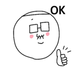 Ozin of white knit cap and glasses sticker #12400716