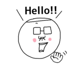 Ozin of white knit cap and glasses sticker #12400722