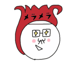 Ozin of white knit cap and glasses sticker #12400724