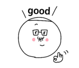 Ozin of white knit cap and glasses sticker #12400725