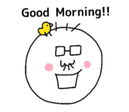 Ozin of white knit cap and glasses sticker #12400737