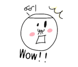 Ozin of white knit cap and glasses sticker #12400747