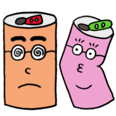 Mr. Geek can and Mrs. Empty can