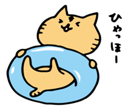 summer cat. summer enjoy sticker #12400950