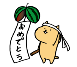 summer cat. summer enjoy sticker #12400958