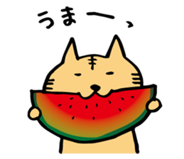 summer cat. summer enjoy sticker #12400959