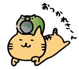 summer cat. summer enjoy sticker #12400978
