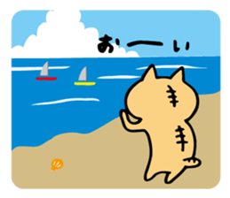 summer cat. summer enjoy sticker #12400988