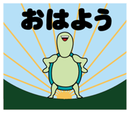 Lethargic rabbit and hot blood turtles sticker #12401270