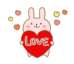 Rabbit and cat spend loosely everyday sticker #12401700