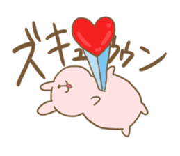 Rabbit and cat spend loosely everyday sticker #12401701