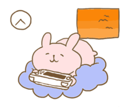 Rabbit and cat spend loosely everyday sticker #12401723