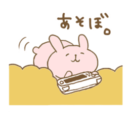 Rabbit and cat spend loosely everyday sticker #12401727