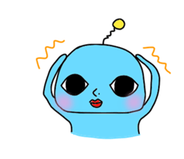 an inexpressive face sticker #12403421