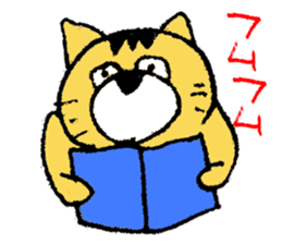 very cute yellow cat sticker #12403679