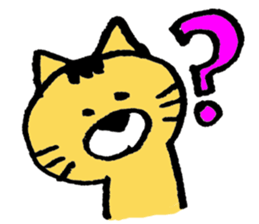 very cute yellow cat sticker #12403686