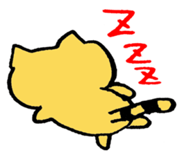 very cute yellow cat sticker #12403691