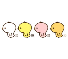 Cute Colored Chicks sticker #12406401