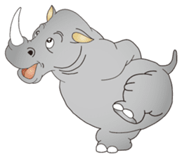 Hustle! Mr.Rhinoceros sticker #12406777