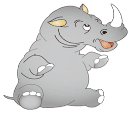 Hustle! Mr.Rhinoceros sticker #12406778