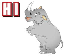 Hustle! Mr.Rhinoceros sticker #12406787