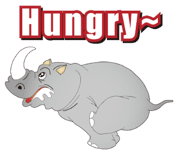 Hustle! Mr.Rhinoceros sticker #12406803
