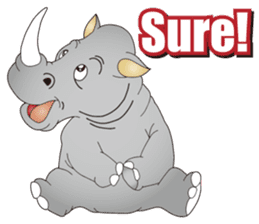 Hustle! Mr.Rhinoceros sticker #12406807