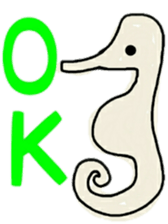 Friendly sea creatures sticker #12407308