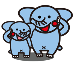 blue elephant version3 sticker #12409918