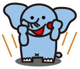 blue elephant version3 sticker #12409919