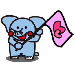 blue elephant version3 sticker #12409921