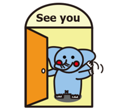 blue elephant version3 sticker #12409923