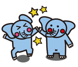 blue elephant version3 sticker #12409924
