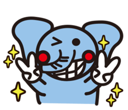 blue elephant version3 sticker #12409927
