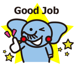 blue elephant version3 sticker #12409929