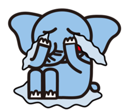 blue elephant version3 sticker #12409932