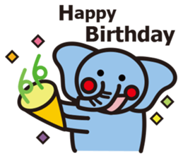 blue elephant version3 sticker #12409933