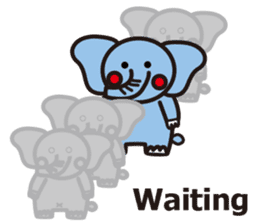 blue elephant version3 sticker #12409934