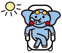 blue elephant version3 sticker #12409935