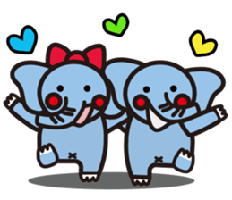 blue elephant version3 sticker #12409936